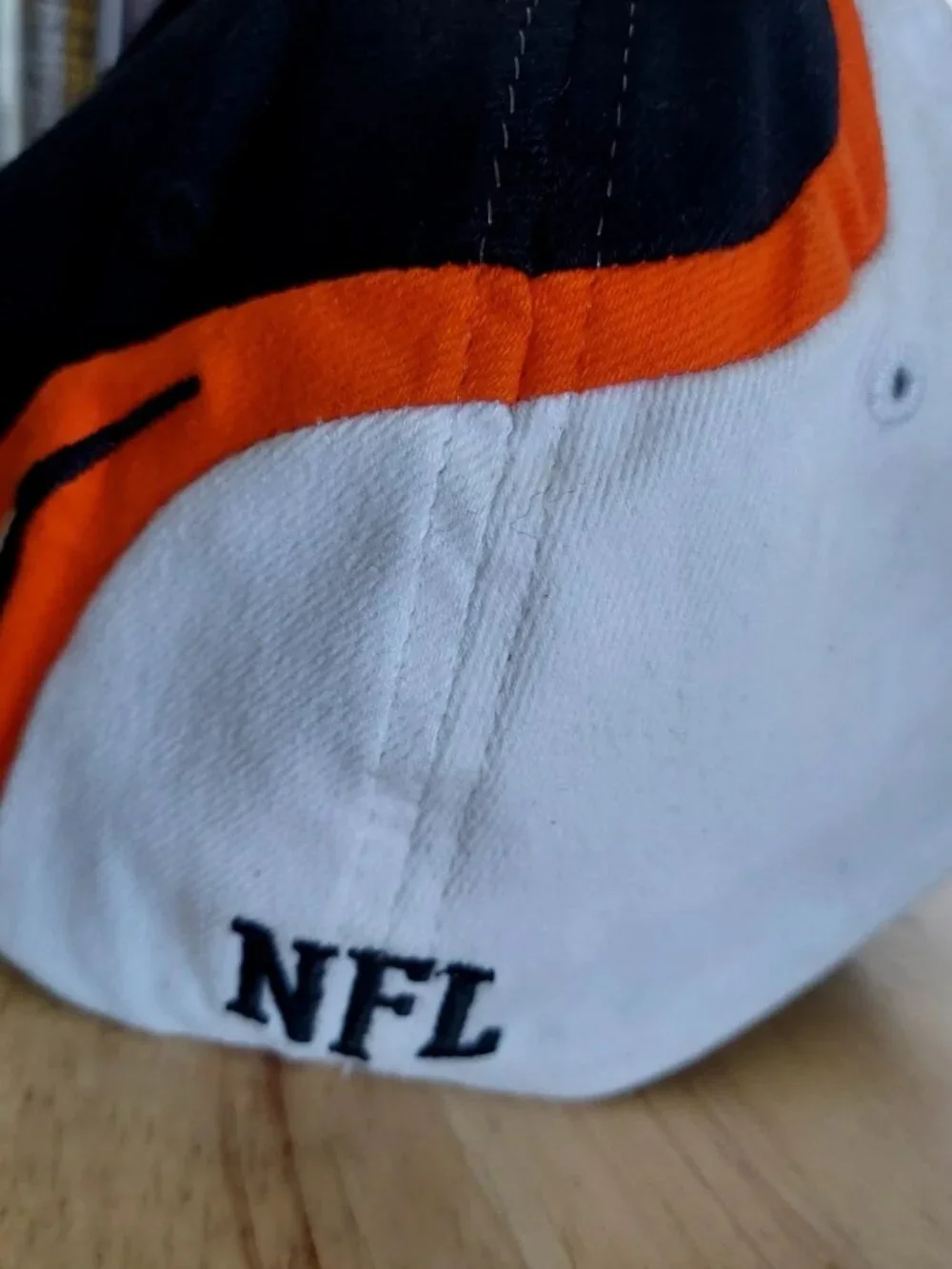 Cincinnati Bengals Hat Small Medium Embroidered Logo NFL Wave Colorway